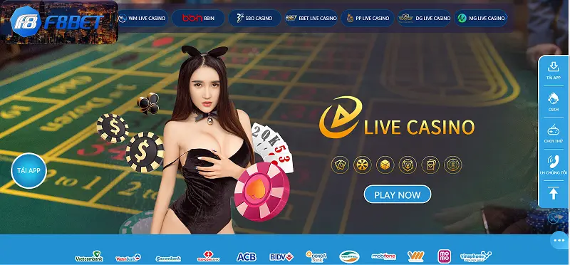 Live casino là điểm mạnh của nhà cái F8bet