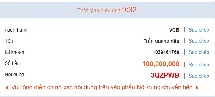 chuyển khoản ngân hàng nhà cái f8bet