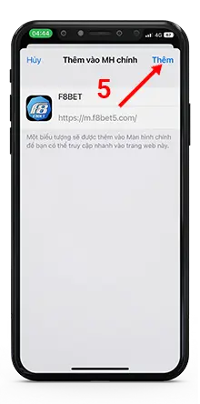 Bước 5 Tải App F8BET về điện thoại IOS